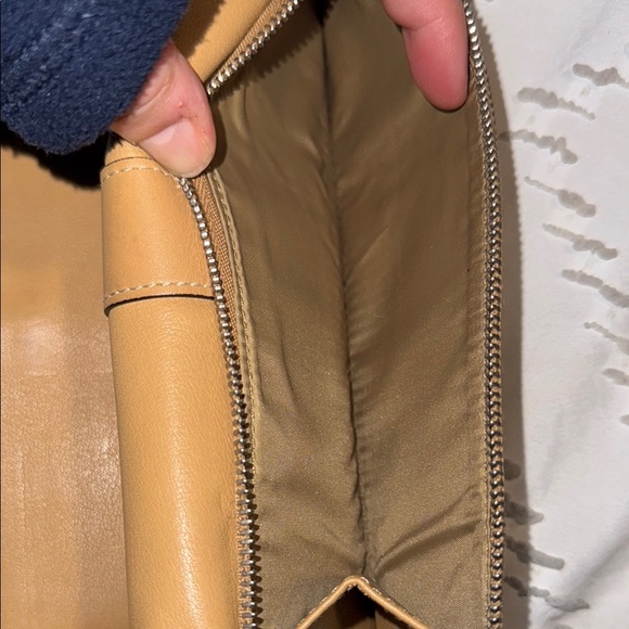 EUC Coach Hampton Trifold Tan Leather Wallet Snap Closure Checkbook Insert - Picture 3 of 8